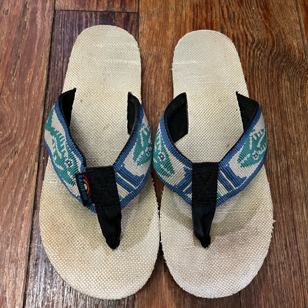 Rainbow Sandals- Hemp Single Layer with Fish Strap